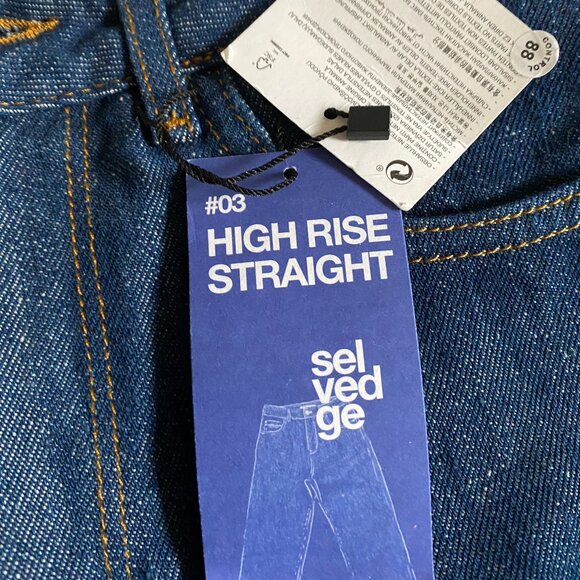 Zara Selvedge #03 High Rise Straight Jeans - Picture 4 of 6